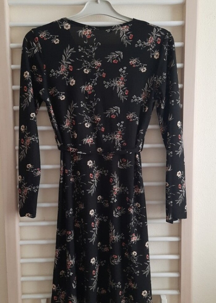 TRENDYOL çiçekli elbise / Kruvaze yaka çiçekli elbise - Görsel 5
