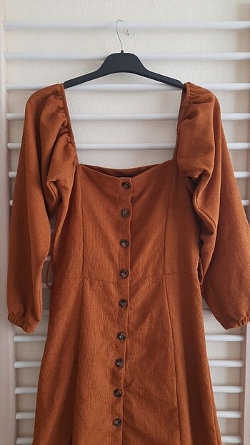 Balon kol kadife elbise / Prenses kol elbise - Görsel 3