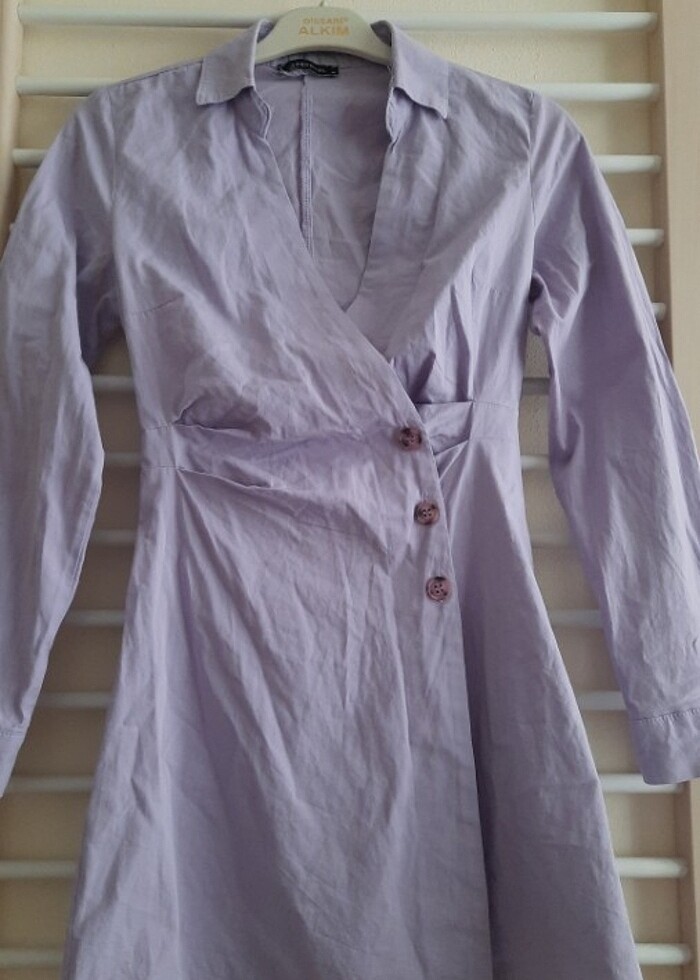 TRENDYOL Ceket elbise/Kruvaze yaka elbise  - Görsel 3