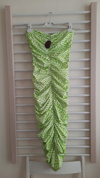 Drapeli elbise/Büzgülü elbise - Görsel 7