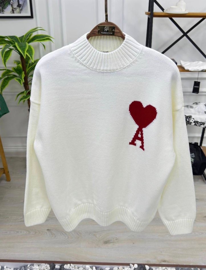 Nakışlı, Bisiklet Yaka, Uzun Kollu  Kazak - Görsel 3