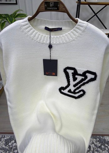 Nakışlı, Bisiklet Yaka, Uzun Kollu Erkek Triko Kazak - Görsel 3