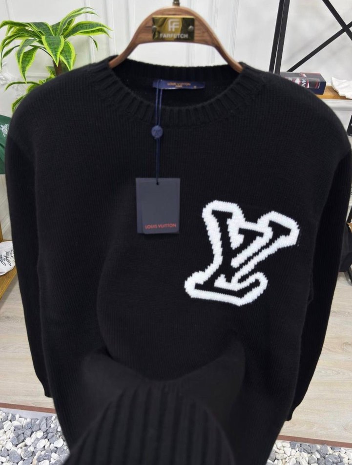 Nakışlı, Bisiklet Yaka, Uzun Kollu Erkek Triko Kazak - Görsel 2