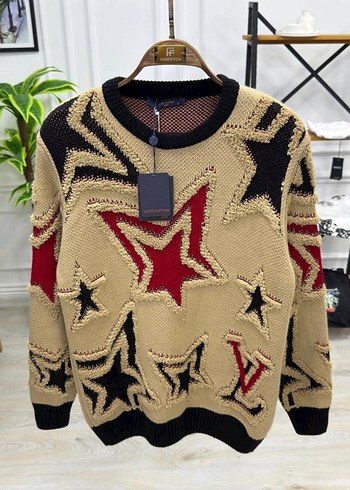 Nakışlı Rahat Kesim Erkek Triko Kazak - Görsel 2