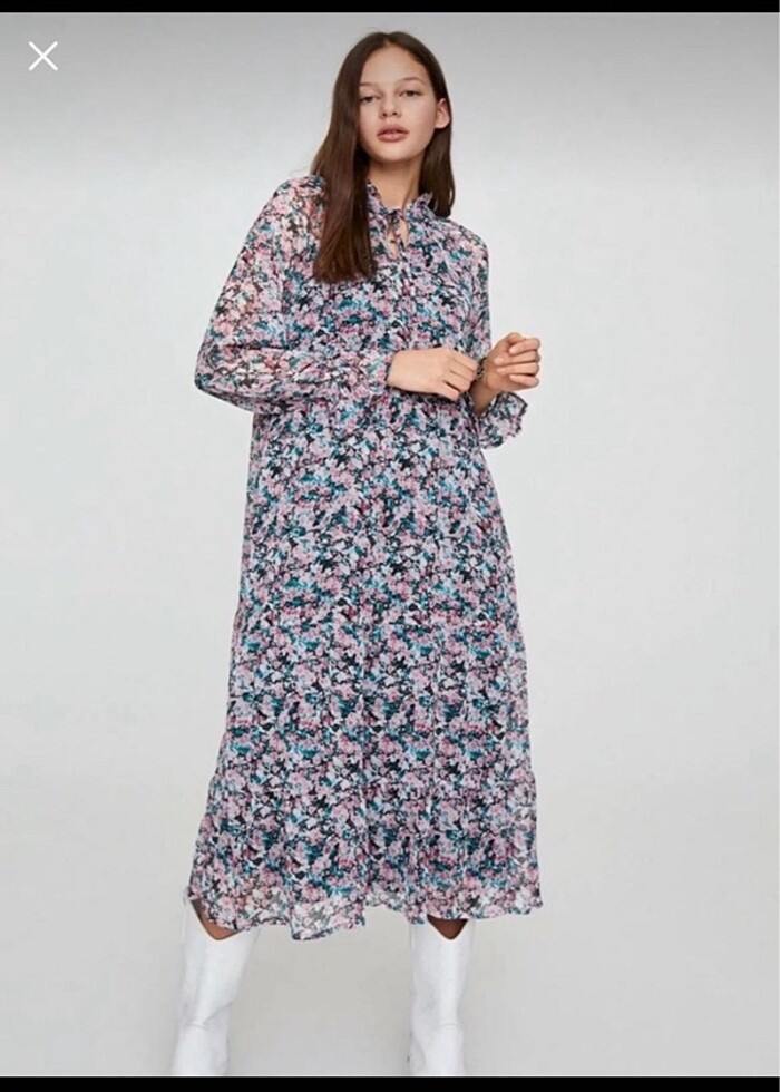 Uzun şifon elbise - Görsel 2