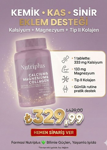 Farmasi Nutriplus Kalsiyum+Magnezyum+Kolajen Tozu 50g - Görsel 2