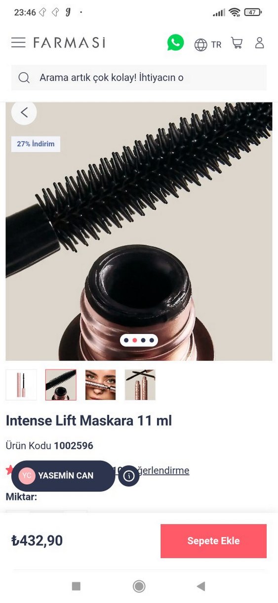 Yasemin Can Intense Lift Maskara 11 ml - Görsel 2