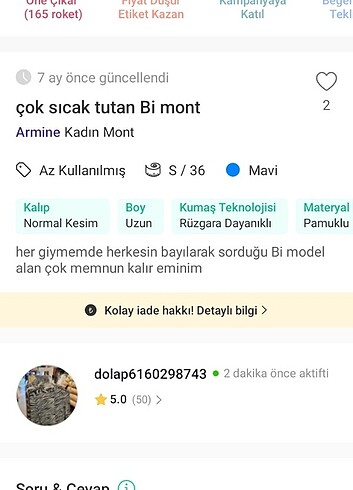 Pull and Bear 1 kış giydim sanırım bu kış biraz dar gelicek