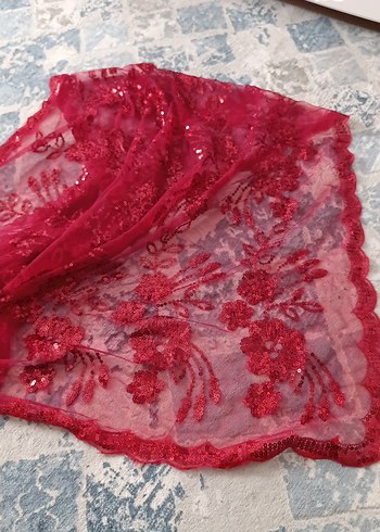 diğer Beden Bordo Dantel Kadın gelinlik örtüsü