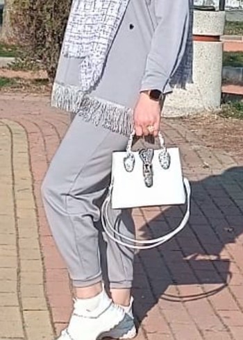 Diğer Gri Mini Kadın Takım Elbise