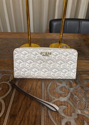Guess Orjinal Gri Beyaz Fermuarlı Kadın Cüzdan - Görsel 7