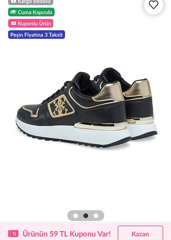 Guess Orjinal,yeni sezon38 numara.Siyah spor ayakkabı - Görsel 8