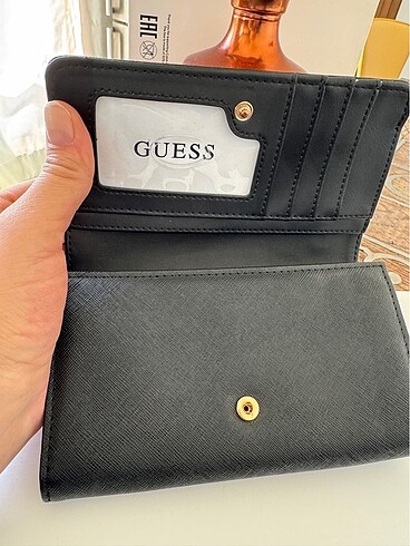Beden siyah Renk Guess orijinal orta boy siyah cüzdan