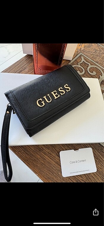 Guess Orjinal orta boy siyah cüzdan