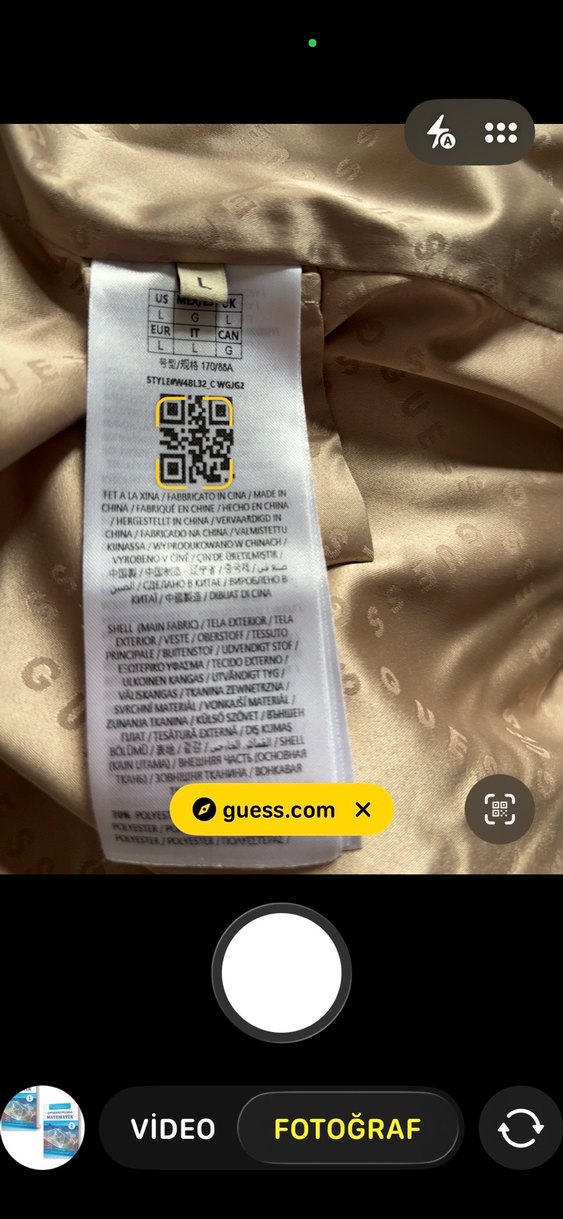 Guess Orjinal 40 beden, bej renk kaban - Görsel 2