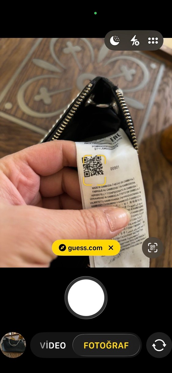 Zincir Detaylı Siyah Guess Deri Kadın Çanta - Görsel 2