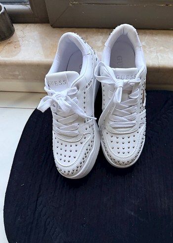 Guess Orjinal platform topuk38 numara beyaz spor ayakkabı - Görsel 10
