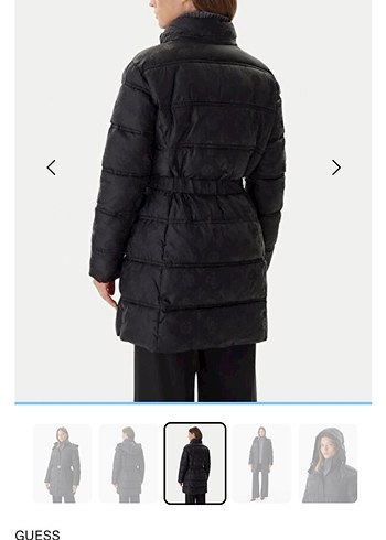 Guess kadın Orjinal siyah mont - Görsel 2