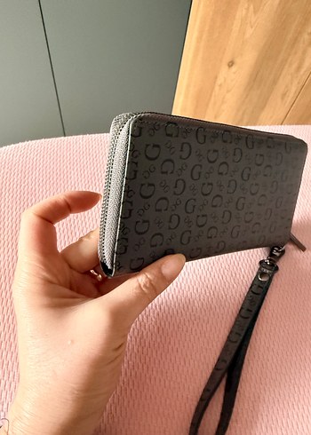 Guess G Desenli Orjinal, yeni Gri Deri Kadın Cüzdan - Görsel 4