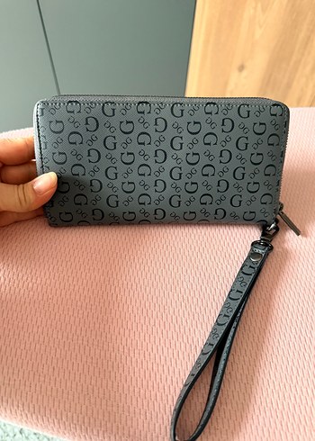 Guess G Desenli Orjinal, yeni Gri Deri Kadın Cüzdan - Görsel 5