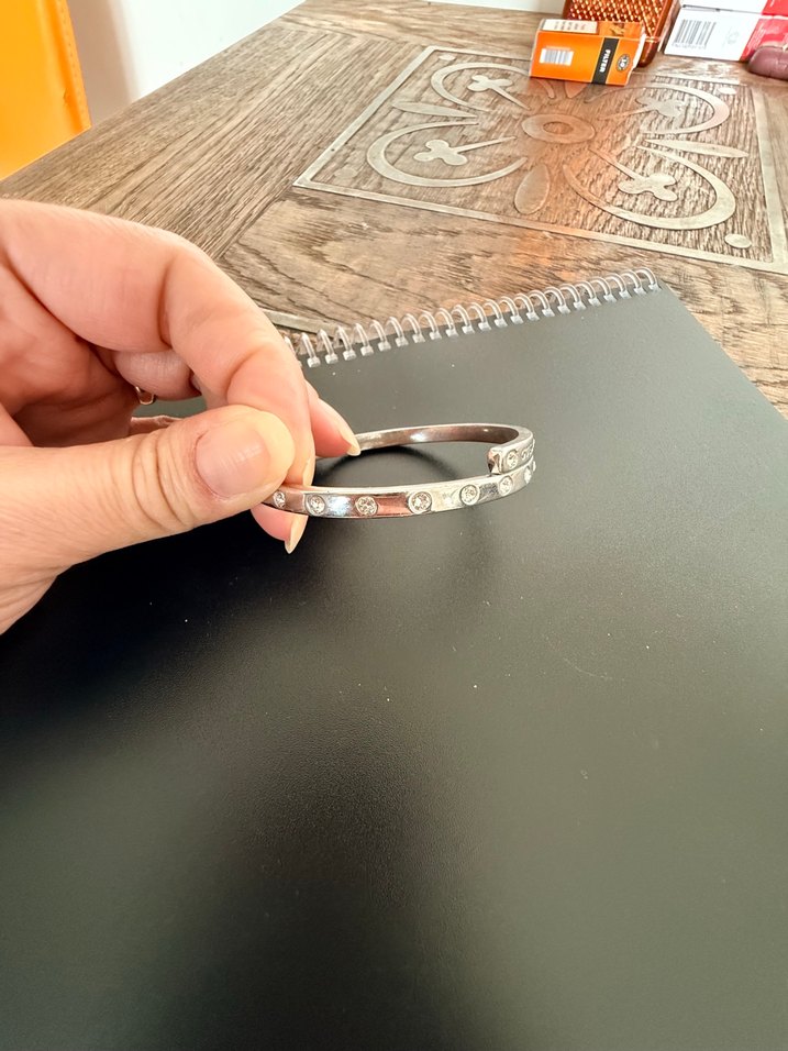 Guess Orjinal Gümüş Taşlı İnce Bileklik — görsel 3/5