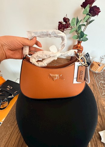 Guess Orjinal Yeni Etiketli Kahverengi Mini Canta