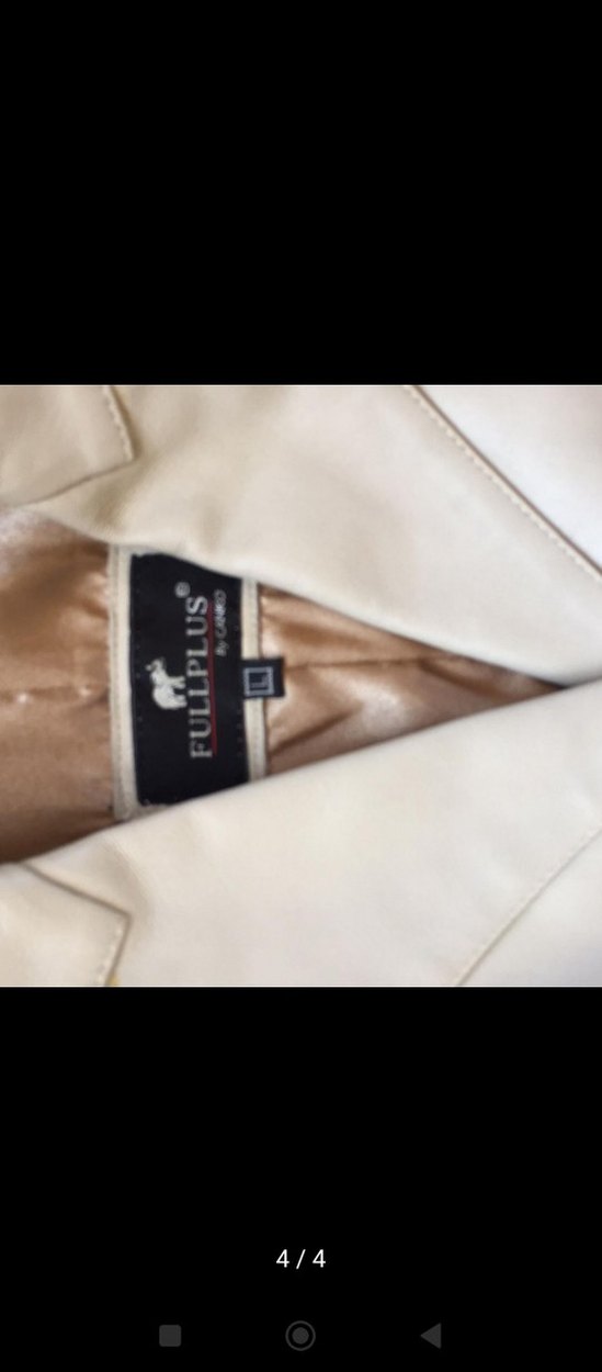 Kadın Bej Deri Kemerli Ofis Ceketi - Görsel 4