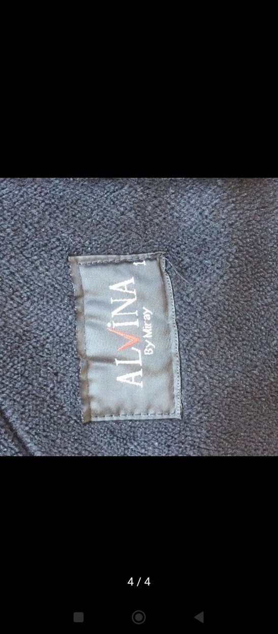 Düğmeli Siyah Süet Kadın Uzun Kaban - Görsel 3