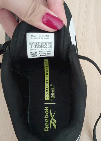 35 Beden Reebok Siyah Spor Ayakkabı
