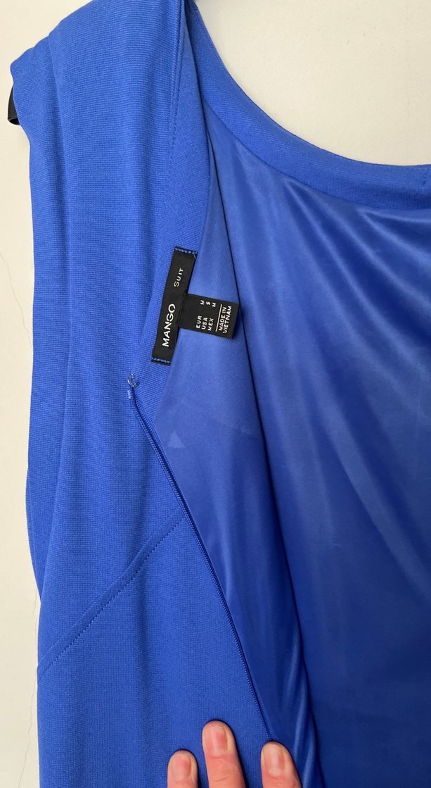 Mavi Midi Kadın Elbise - Görsel 5