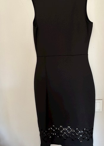 Siyah Askılı Midi Giyim Elbise - Görsel 6