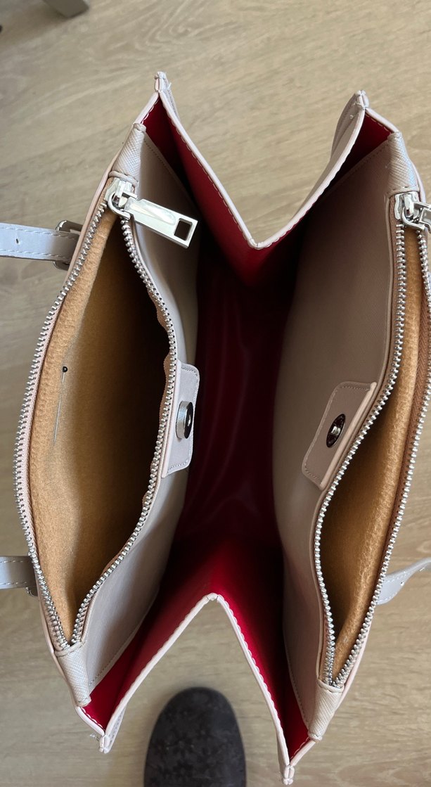 Bej Deri Kadın Omuz Çantası Inc - Görsel 5