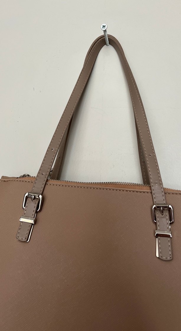 Bej Deri Kadın Omuz Çantası Inc - Görsel 4