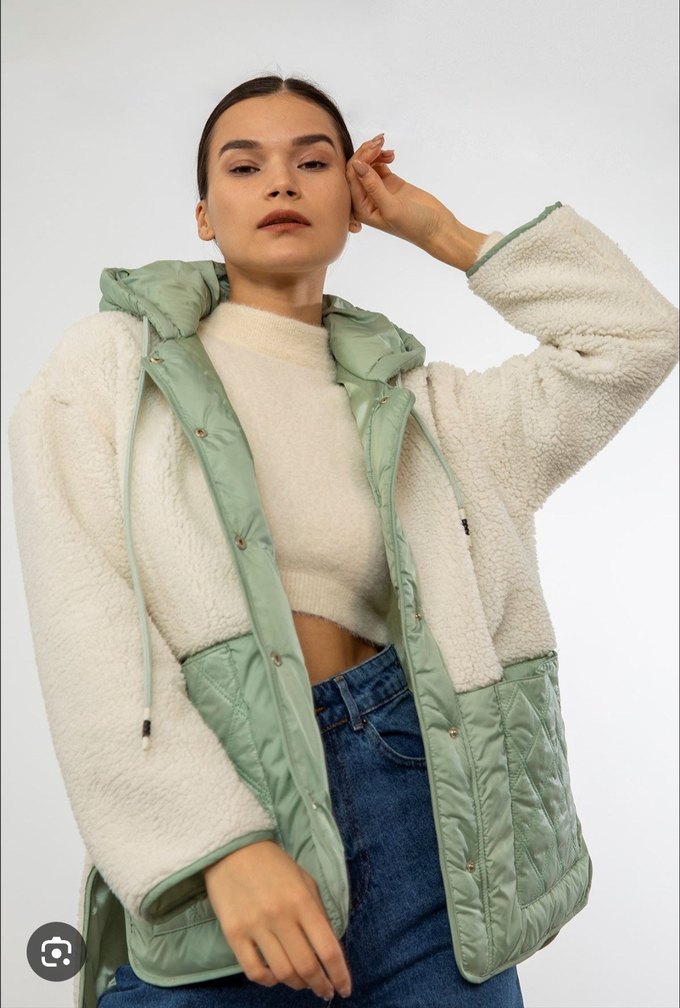 Düğmeli Beyaz Kadın Midi Boy Ceket - Görsel 5