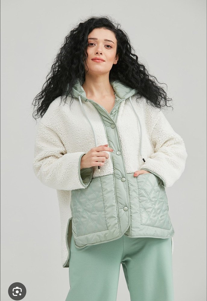 Düğmeli Beyaz Kadın Midi Boy Ceket - Görsel 2