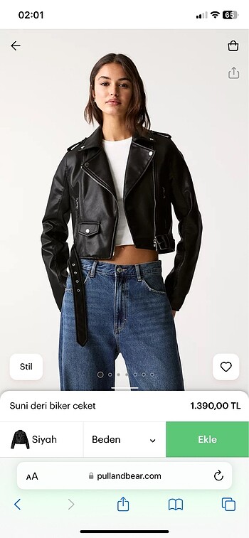 Pull and bear deri ceket