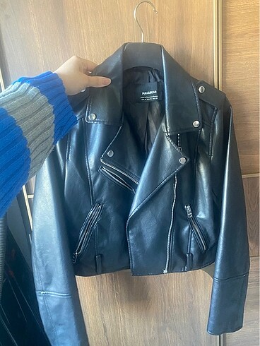 m Beden Pull and bear deri ceket