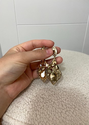 Accessorize Gold ışıltılı küpe