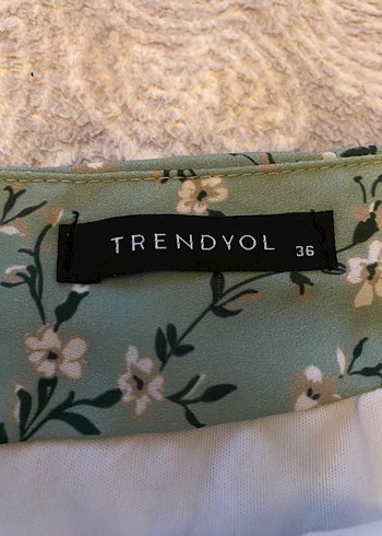Trendyol & Milla Yeşil Nakışlı Bohem Uzun Midi Etek