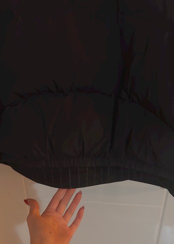 Siyah Fermuarlı Kadın Kışlık Mont - Görsel 8