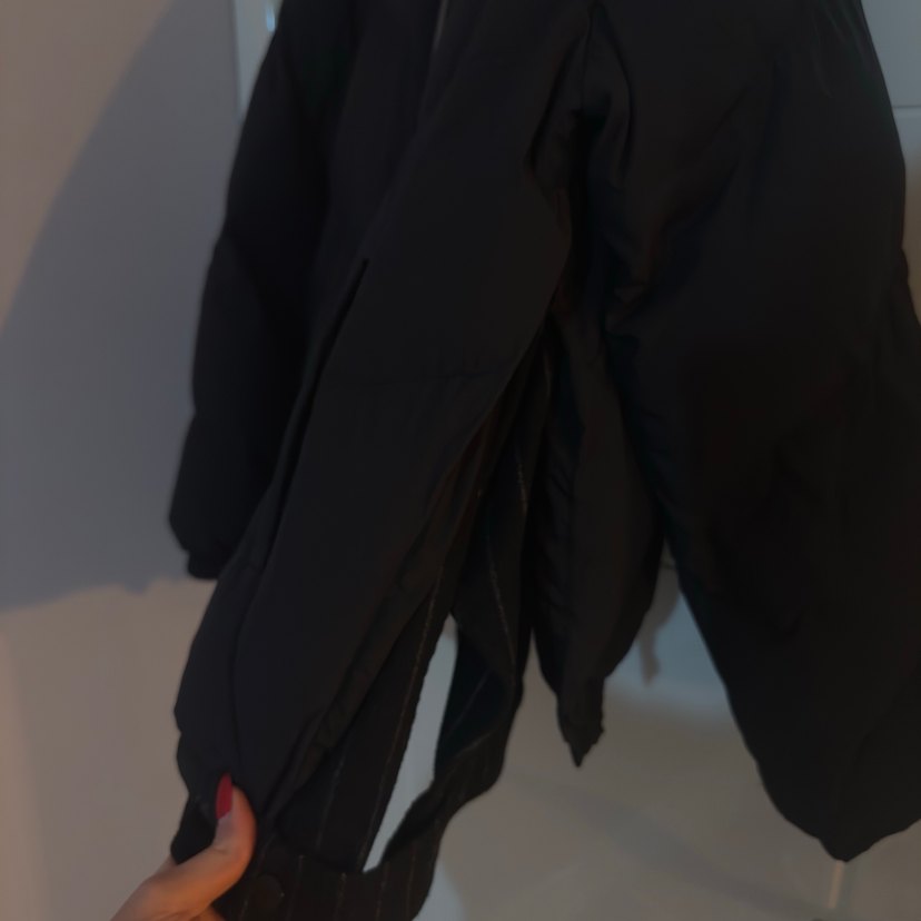 Siyah Fermuarlı Kadın Kışlık Mont - Görsel 4