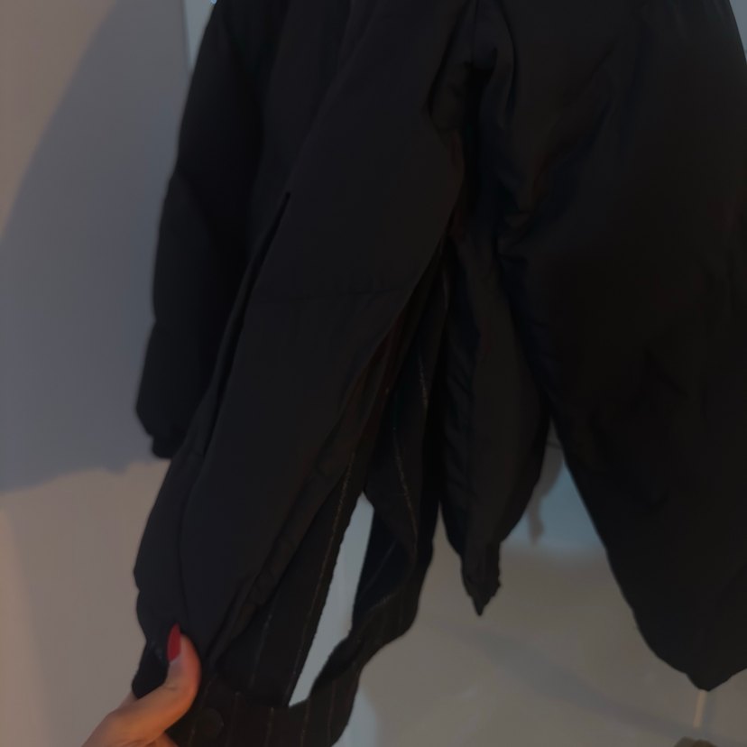 Siyah Fermuarlı Kadın Kışlık Mont - Görsel 3