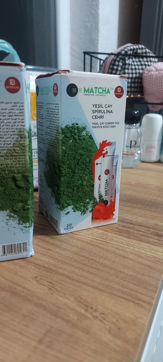 Matcha Yeşil Çay Spirulina Tozu 20'li - Görsel 2
