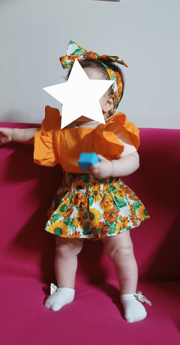 Renkli Bebek Kız Takımı Fırfırlı - Görsel 2