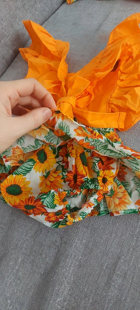 Renkli Bebek Kız Takımı Fırfırlı - Görsel 3