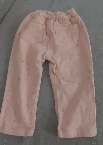 Düğmeli Pembe Kız Çocuk Bol Pantolon - Görsel 2