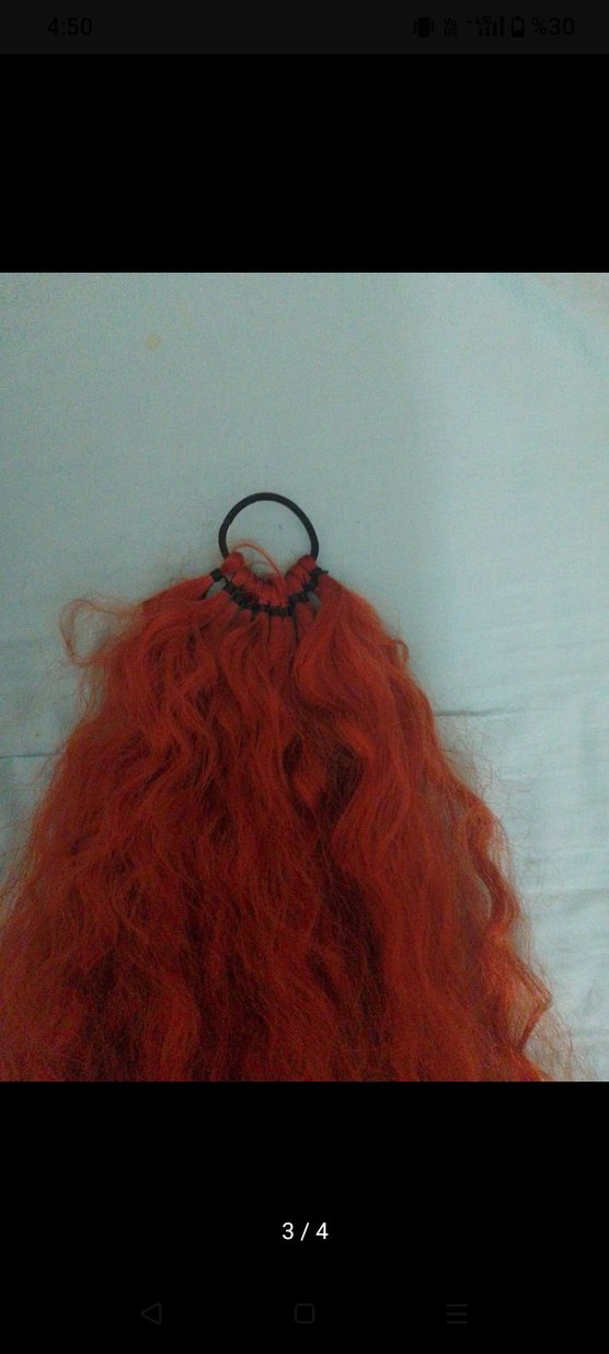 Bakır At Kuyruğu Takma Saç Aksesuarı Peruk - Görsel 3