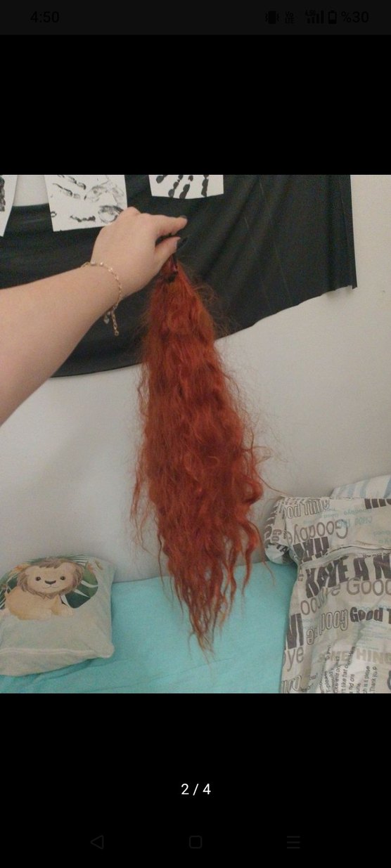 Bakır At Kuyruğu Takma Saç Aksesuarı Peruk - Görsel 2