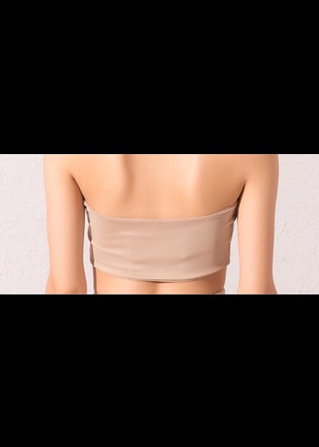 BSL FASHION Minimalist Bej Mini Büstiyer