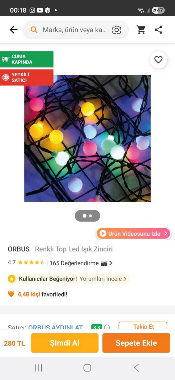 ORBUS Renkli Top LED Işık Zinciri - Görsel 3